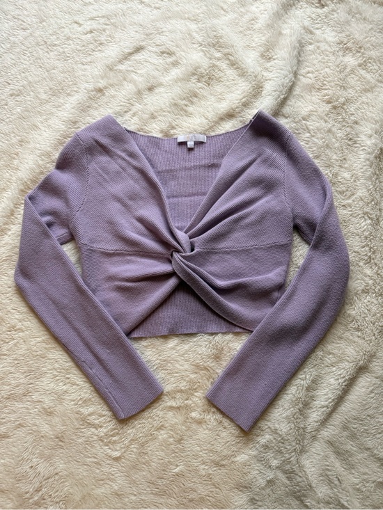 iris Tops - iris Lavender Ribbed Knit Top